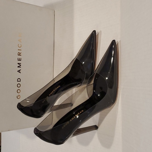 Good American Cinderella Shoes Clear Black